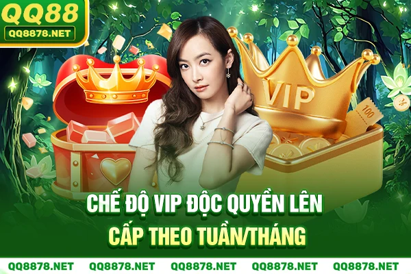 Chế độ Vip độc quyền lên cấp theo tuần/tháng.